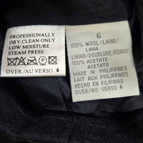 1990s Vintage Navy Military Style Deadstock Double Breasted Wool Blazer Size 6 - Picture 7 of 10